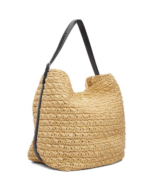 Totême Metallic Belted Paper Raffia Tote