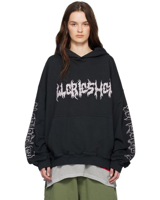032c Black Faithless Oversized Hoodie