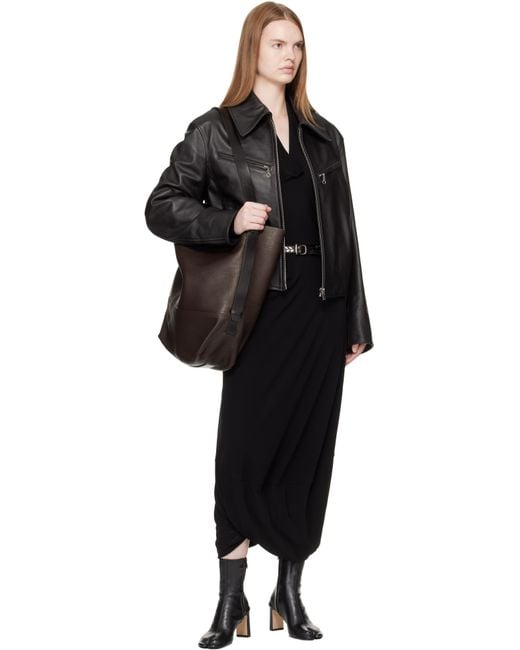 Cabas Brun À Anse De Style Ceinture Lemaire en coloris Black