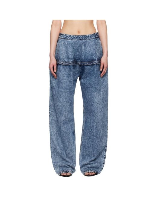 Alaïa Blue Peplum Jeans