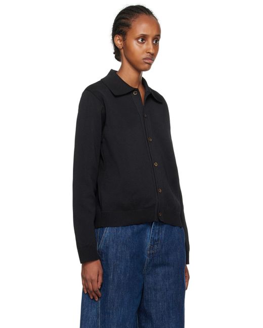 Our Legacy Black Evening Polo Cardigan