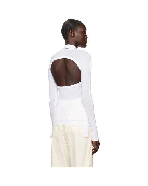 Dion Lee Black White Modular Long Sleeve T-shirt