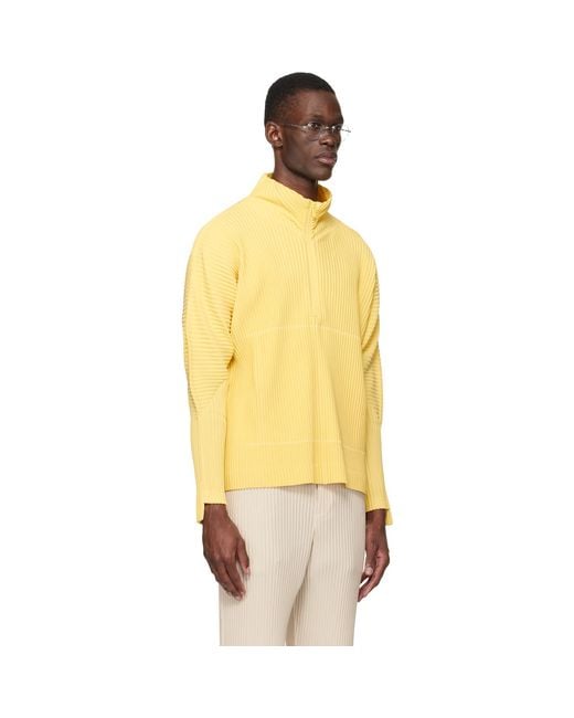 Homme Plissé Issey Miyake Yellow Monthly Colors March Sweater for men