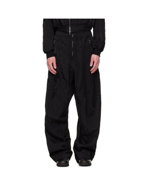 Julius Black Tourer Wide Trousers for men