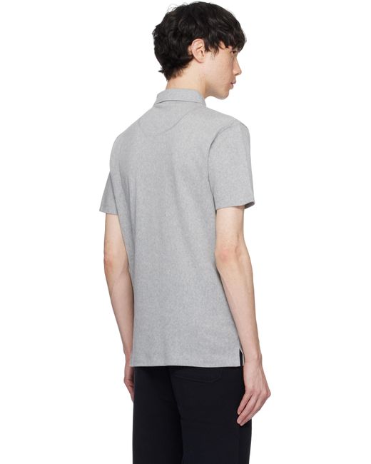 Polo Gris Sunspel pour homme en coloris Black