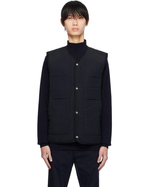 Norse Projects Black Navy Peter Vest for men