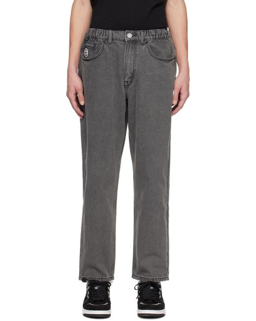 Aape By A Bathing Ape Black Moonface Patch Jeans for men