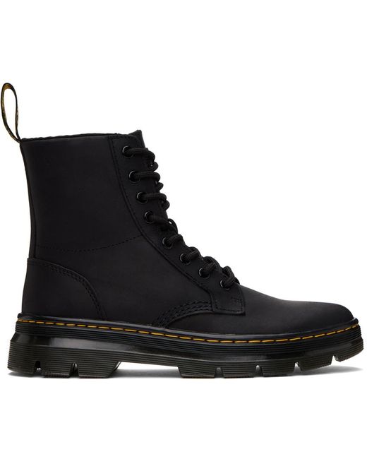 Dr. Martens Black Combs Leather Boots for men
