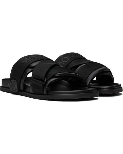 Moncler Black Mon Summer Sandals for men