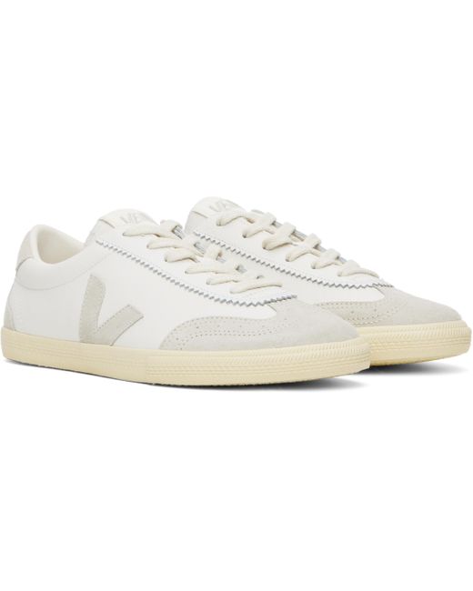 Veja Black Volley Leather Sneakers for men