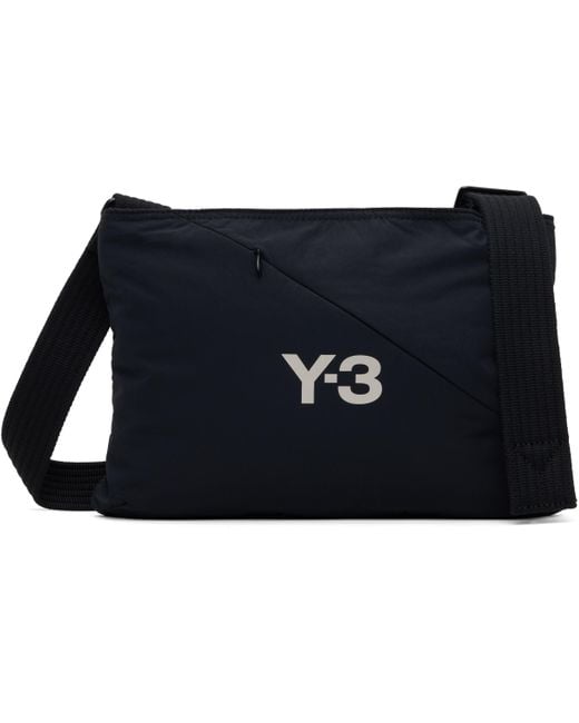 Y-3 Black Nylon Sacoche Bag for men