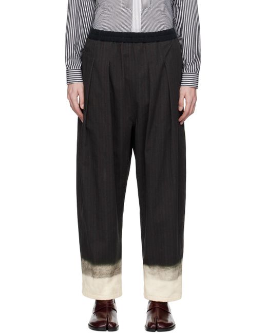 Maison Margiela Black Bleached Trousers for men