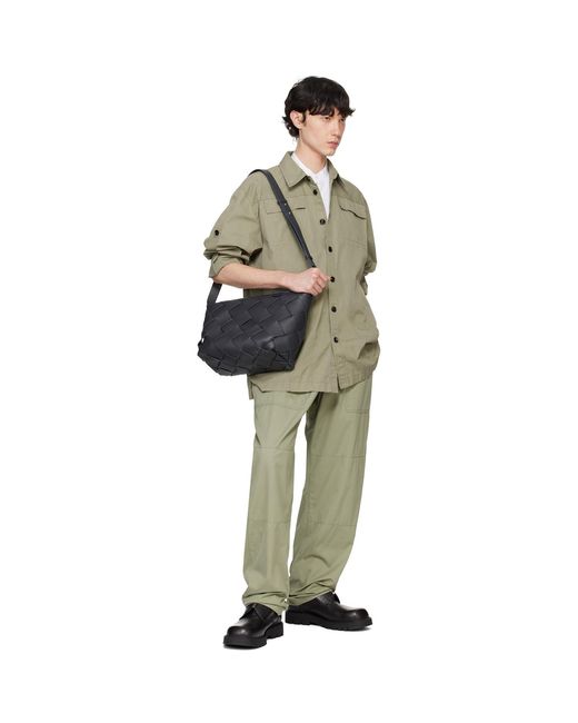 Bottega Veneta Green Light Cotton Twill Trousers for men