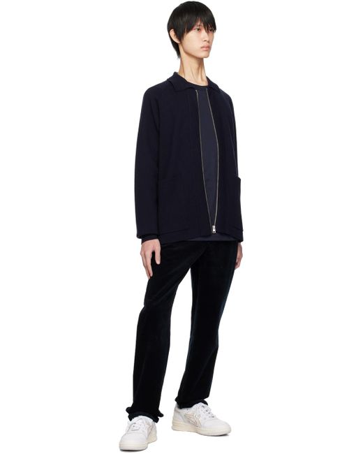 Norse Projects Black Navy Aros Trousers for men
