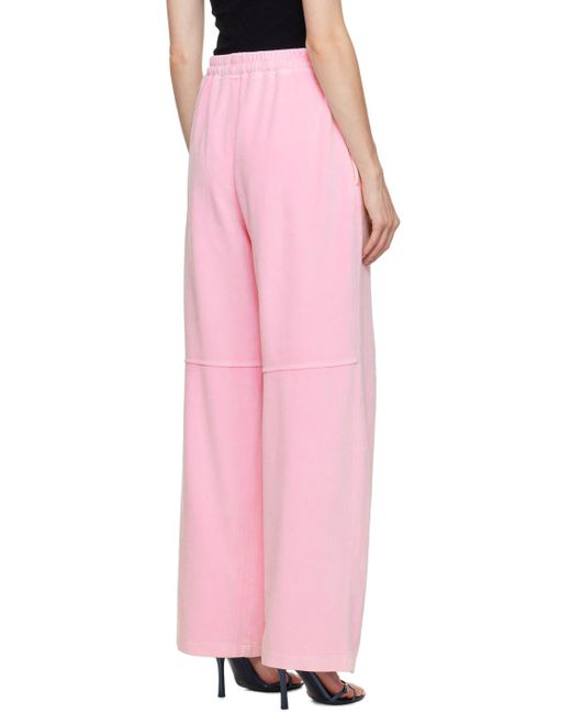 T By Alexander Wang Pink Apple Track Pants
