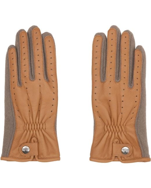 Vivienne Westwood Brown Leather Sheep Gloves