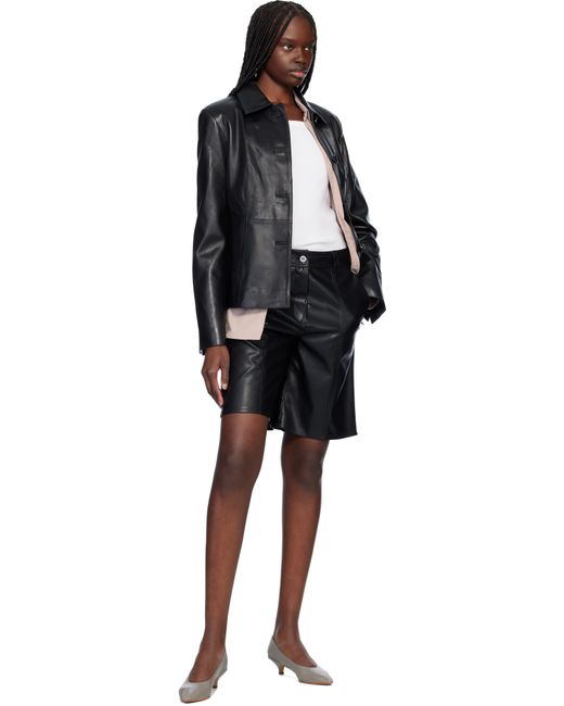 Stand Studio Black Izabella Leather Jacket