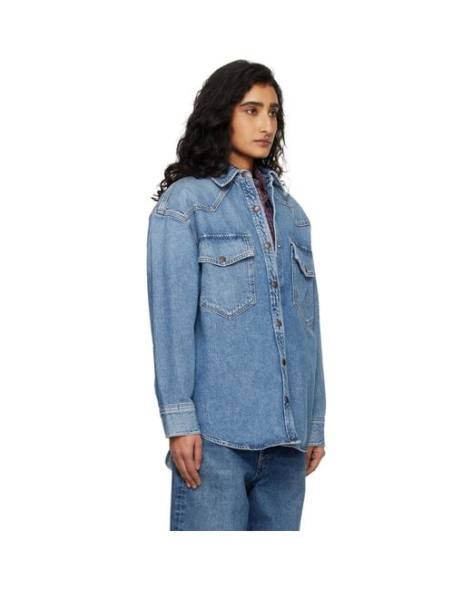 Agolde Blue Lotta Denim Shirt