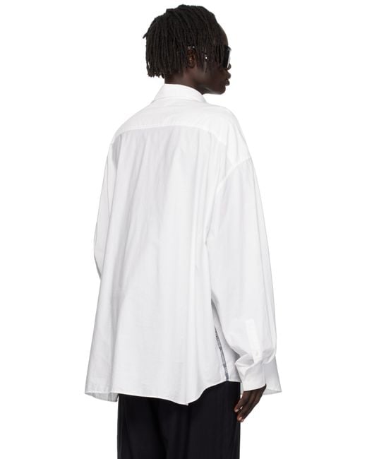 Acne White Button-Up Shirt for men