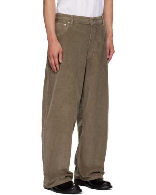 Studio Nicholson Brown Taupe Paulo Trousers for men