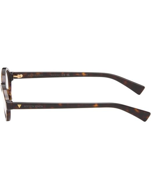 Bottega Veneta Brown Oval Glasses