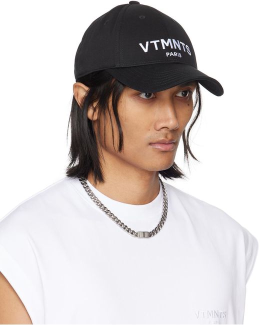 VTMNTS White 'paris' Logo Cap for men