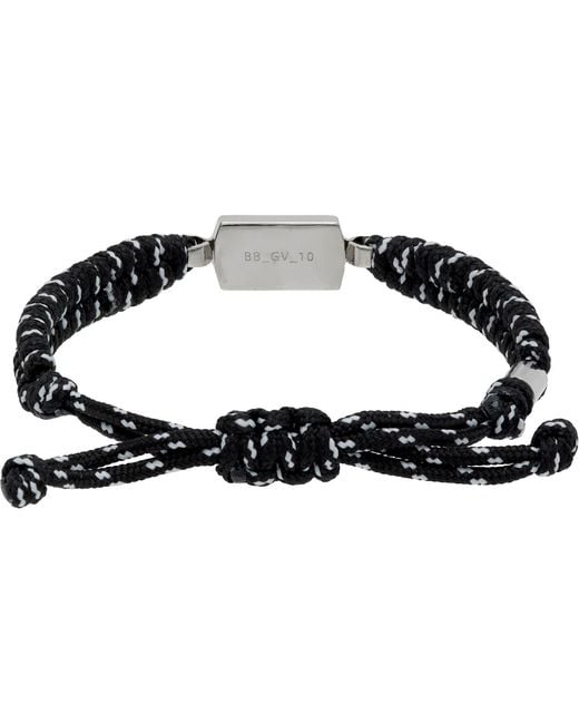 Balenciaga Black Saint-Germain Lace Bracelet for men