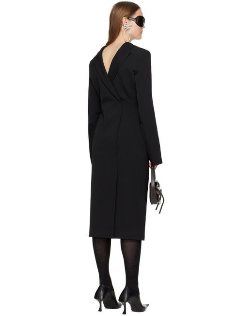 Acne Black Tailored Midi Dress
