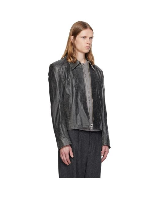 MMIC Black Vapor Leather Jacket for men