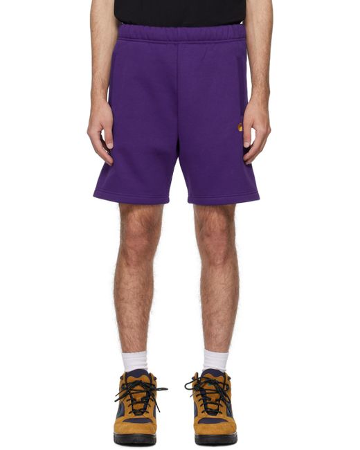 Carhartt Purple Chase Shorts for men