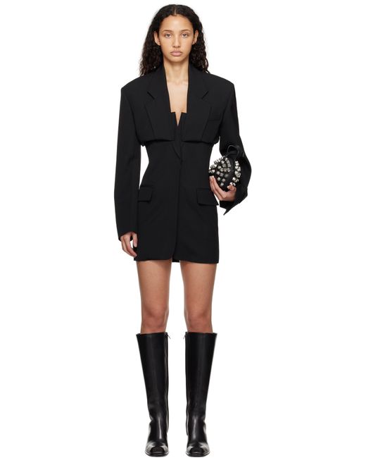 Alexander Wang ブラック Pre-Styled テーラードジャケット ミニドレス Black