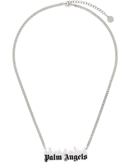 Palm Angels Multicolor Burning Logo Necklace for men