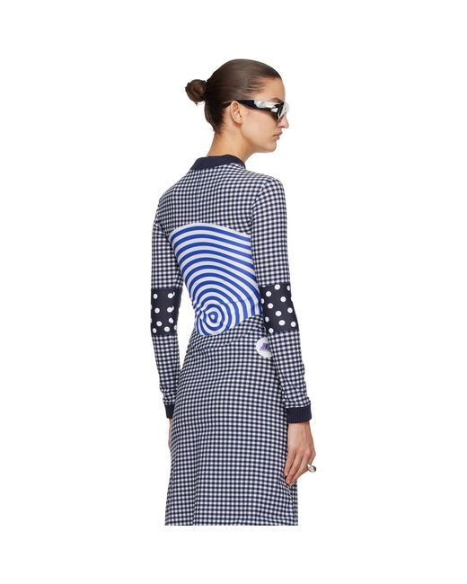 Jean Paul Gaultier Blue 'The Vichy And Target' Top