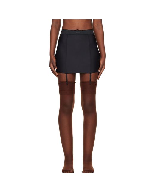 Skims Black Body Garter Miniskirt