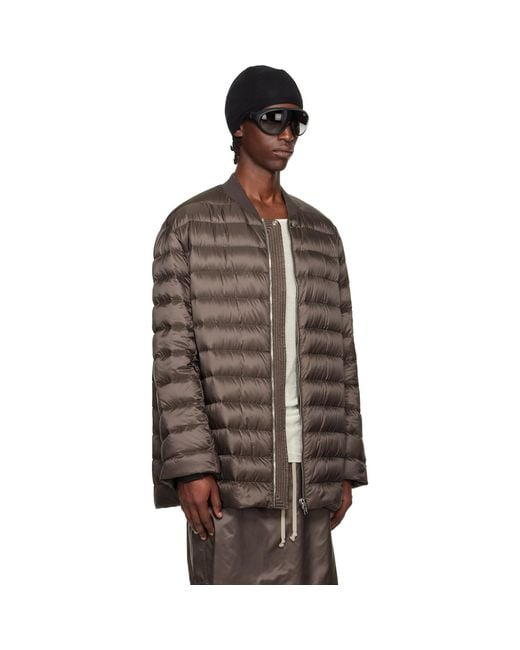 Rick Owens Brown Moncler + Flight Parka Jacket for men