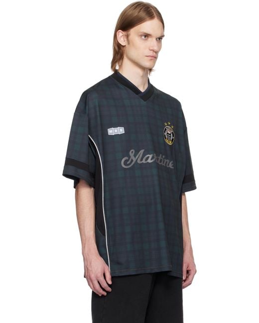 メンズ Martine Rose ネイビー＆ブラック Football ジャージ トップス Blue