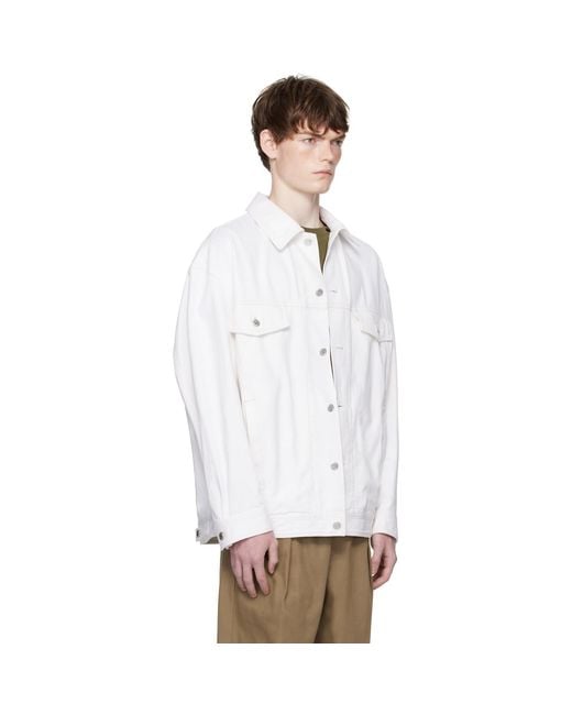 A.P.C. White Off- Elvis Denim Jacket for men