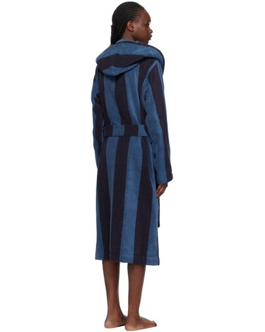 Tekla Blue Hooded Bathrobe