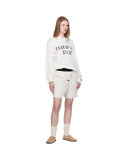 Fear Of God White Long Sleeve Hoodie