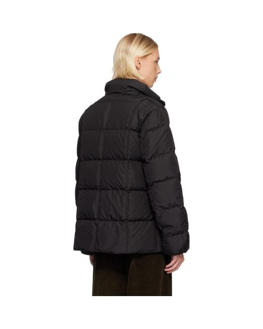 Moncler Black Cochevinne Square-Quilted Short Down Jacket