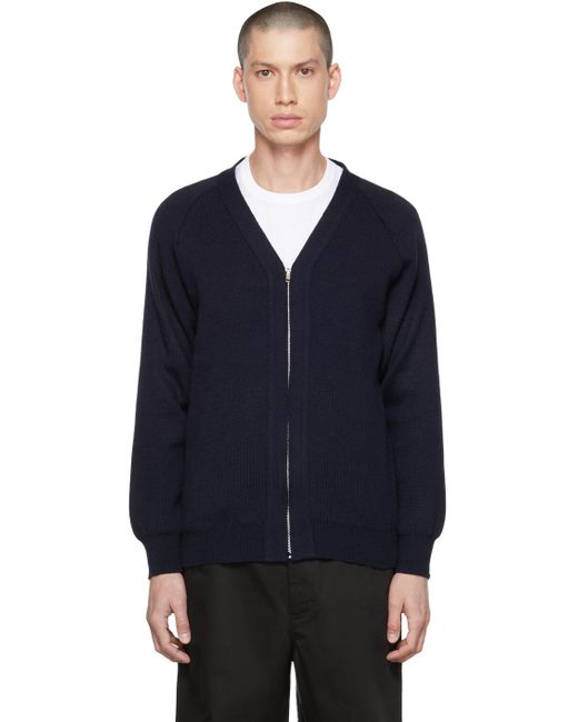 Comme des Garçons Blue Navy Lochaven Of Scotland Edition Cardigan for men
