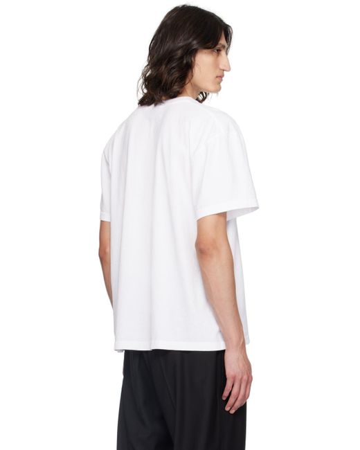 メンズ AWAKE NY ホワイト ロゴプリント Tシャツ White