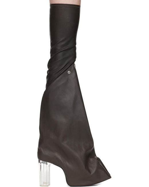 Rick Owens Black Concordians Taco Kiss Boots for men