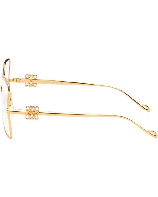 Loewe Black Oversize Square Retro Titanium Glasses