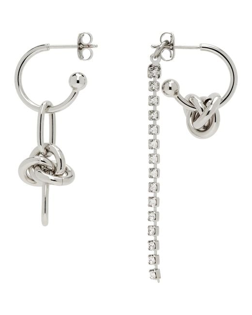 Justine Clenquet White Daria Crystal Earrings