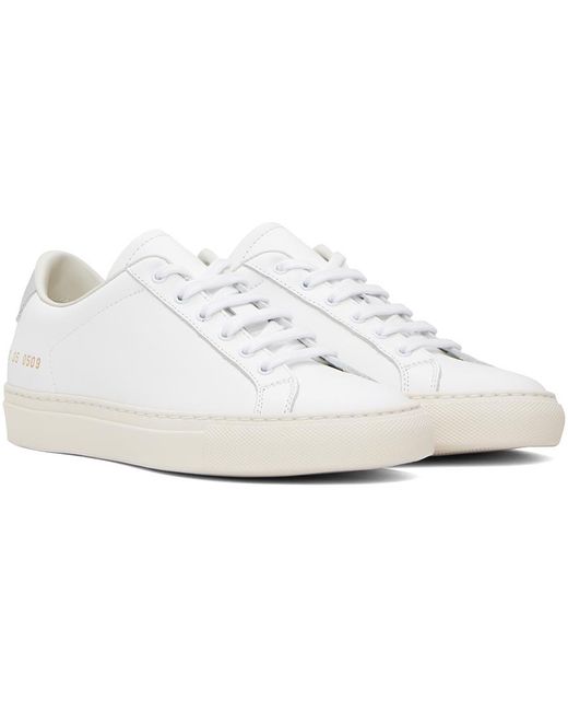 Common Projects Black White Retro Low Sneakers