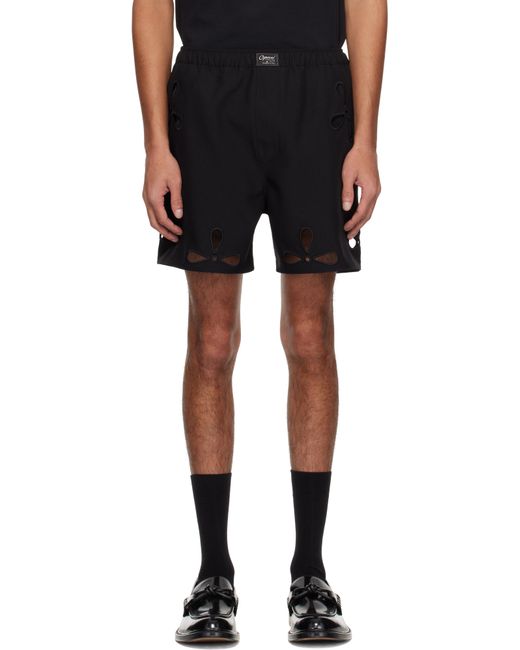 Short Noir À Découpes De Style Pétale Et À Bords Brodés Coperni pour homme en coloris Black
