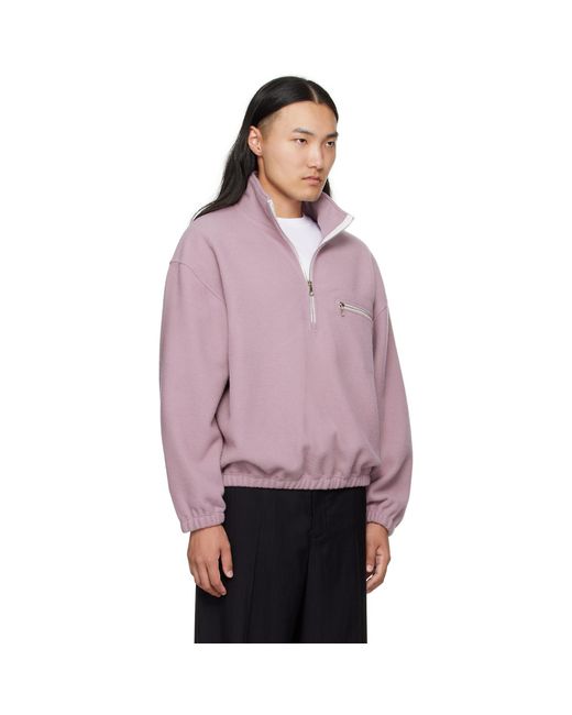 Rier Purple Fleece Sweater for men