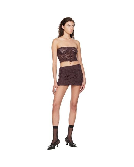 nastyamasha Black Ssense Exclusive Crocheted Corset