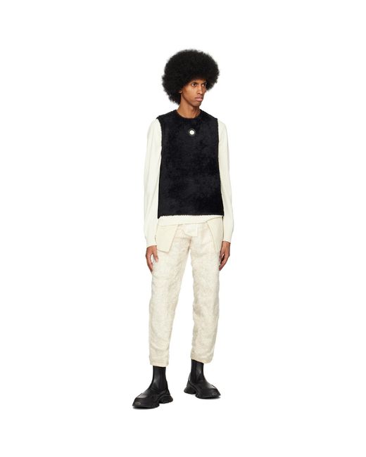 Craig Green Black Craig Off- Eyelet Sweater for men